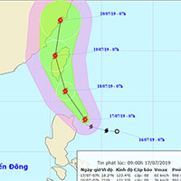 Bão Danas giật cấp 10 hướng vào biển Đông