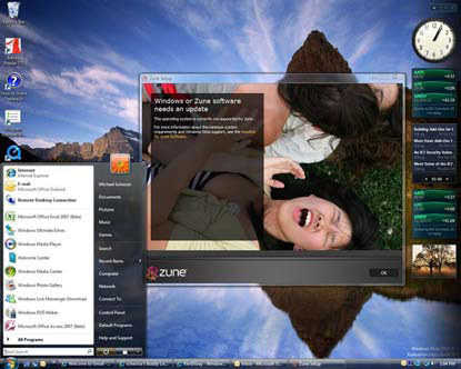 Zune không tương thích với Vista