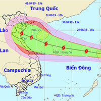 Bão Podul giật cấp 10 đang tiến vào biển Đông