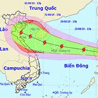 Bão Podul giật cấp 10 đang tiến vào biển Đông
