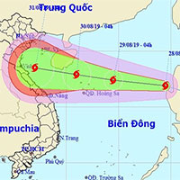 Bão Podul vào Biển Đông, sức gió 60-75km/h