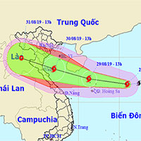 Bão Podul đe dọa các tỉnh miền Trung