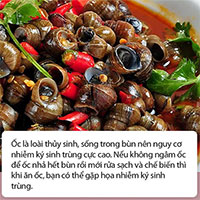 Lưu ý khi ăn ốc để tránh rước họa vào thân