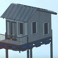 Độc đáo ngôi nhà "lưỡng cư" không sợ ngập ở miền Tây
