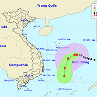 Bão số 7 giật cấp 13, đang tiến gần vào quần đảo Trường Sa