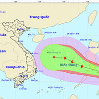 Xuất hiện cơn bão mới sắp đi vào biển Đông - cơn bão Phanfone
