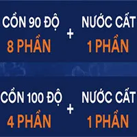 Công thức pha cồn 80 độ từ cồn 90 độ, 100 độ để làm dung dịch rửa tay diệt virus, vi khuẩn
