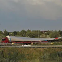 Hành trình 7.000 km vận chuyển cánh turbine gió dài 70m