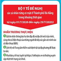 Bộ Y tế: Đề nghị tất cả cá nhân từng có mặt ở TP Đà Nẵng từ ngày 01/7 đến 29/7 khẩn trương liên hệ y tế
