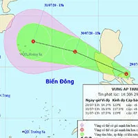 Xuất hiện vùng áp thấp gần biển Đông