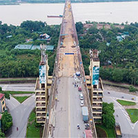 Toàn cảnh đại công trường sửa chữa cầu Thăng Long, Hà Nội