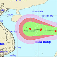 Áp thấp nhiệt đới mạnh lên thành bão số 8, có lúc giật cấp 14 hướng vào miền Trung