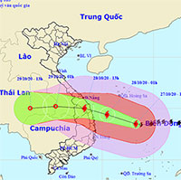 Bão số 9 liên tục tăng cường độ, đêm nay nhiều tỉnh miền Trung mưa lớn