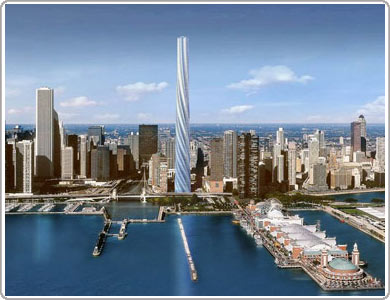 Nhà chọc trời hình xoắn thừng tại Chicago (Mỹ)