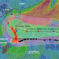 Bão số 13 giật cấp 15 có tên quốc tế Vamco đang vào biển Đông