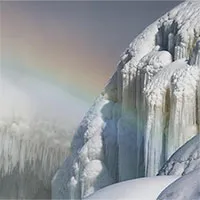 Hình ảnh thác Niagara Falls đóng băng bảy sắc cầu vồng đẹp "đốn tim" nhiều người