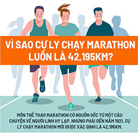 Vì sao cự ly chạy marathon luôn là 42.195km?