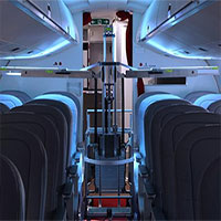 Thụy Sĩ thử nghiệm robot khử trùng trên các máy bay chở khách
