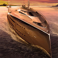 Du thuyền trang bị động cơ máy bay phản lực