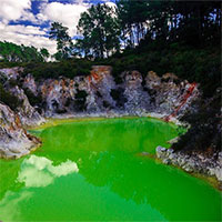 Kỳ lạ vùng nước xanh lá cây được mệnh danh là 