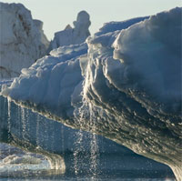 Băng tan ở hai cực làm cong bề mặt Trái đất