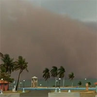 Bão cát khổng lồ chắn ngang đường chân trời ở Sao Paolo