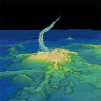 Ngọn núi lửa khổng lồ phun trào từ dưới nước