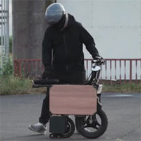 Xe máy điện tốc độ 40km/h có thể gấp gọn như vali kéo