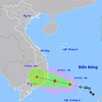 Áp thấp nhiệt đới đang mạnh lên thành bão, hướng thẳng vào khu vực Khánh Hòa-Ninh Thuận
