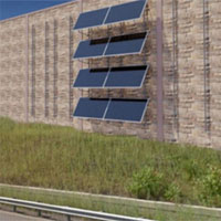 Tường chắn âm gắn pin mặt trời đầu tiên ở Mỹ