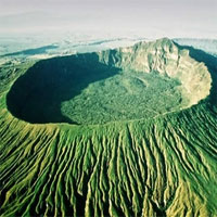 Khu rừng kỳ lạ nằm trong miệng núi lửa