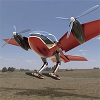 Mẫu taxi bay hình chim cất hạ cánh gần thẳng đứng