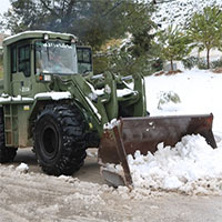 Hiện tượng tuyết rơi hiếm thấy tại Trung Đông