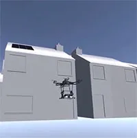 Bộ đôi drone và robot tự động làm sạch pin mặt trời