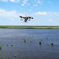 Nông dân Nga dùng máy bay không người lái để trồng lúa