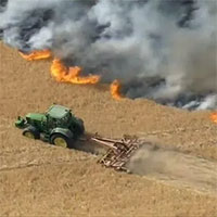 Nông dân Anh ngăn bức tường lửa khổng lồ bằng cách thông minh