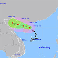 Bão số 2 Mulan mạnh thêm, miền Bắc mưa to từ chiều tối nay (10/8)