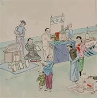 Bộ tranh cổ khắc họa chuyện vui chơi giải trí của dân thành thị Bắc Kinh 100 năm trước