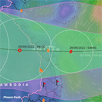 Bão Noru giật cấp 17 khi áp sát đất liền, miền Trung sắp mưa lớn