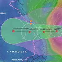 Bão Noru tăng lên cấp 14 khi áp sát quần đảo Hoàng Sa
