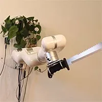 Cây cảnh điều khiển cánh tay robot cầm dao