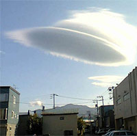 Những lần mây thấu kính xuất hiện trên thế giới