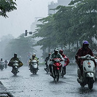 Hôm nay miền Bắc nhiệt độ giảm mạnh, mưa lớn bao trùm