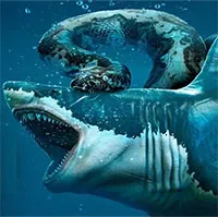 Điều gì sẽ xảy ra nếu cá mập Megalodon chiến đấu với loài trăn khổng lồ Titanoboa?