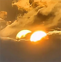 Người dân bất ngờ chụp được cảnh cực hiếm nhiều “mặt trời” xuất hiện cạnh nhau