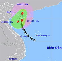Bão số 5 giật cấp 10 trên vịnh Bắc Bộ, miền Bắc sắp mưa dông nhiều ngày