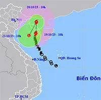 Bão số 5 giật cấp 10 trên vịnh Bắc Bộ, miền Bắc sắp mưa dông nhiều ngày