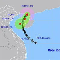 Bão số 5 đã suy yếu thành áp thấp nhiệt đới
