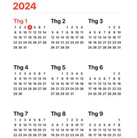 Vì sao lịch năm 2024 trùng khớp hoàn toàn với lịch năm 1996?