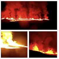 Cận cảnh núi lửa phun dung nham khiến Iceland nâng cảnh báo lên mức cao nhất